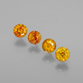 1.00 ct Gold Sphalerite Stone, Natural Sphalerite in Round Facet Shape for Sale