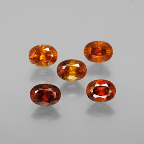 2.8ct Oval Facet Reddish Orange Sphalerite for sale thumb image of 2.8ct Oval Facet Reddish Orange Sphalerite (ID: 379209)