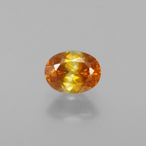 0.74 ct Gold Sphalerite Gemstone, Sphalerite Gem in Oval Facet Shape for Sale.