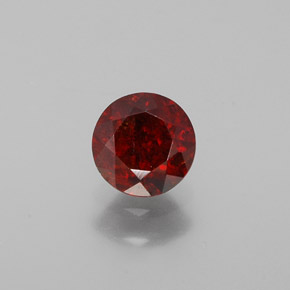0.84 ct Orange Sphalerite Gemstone, Sphalerite Gem in Round Facet Shape for Sale.