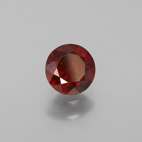 0.84 ct Orange Sphalerite Stone, Natural Sphalerite in Round Facet Shape for Sale
