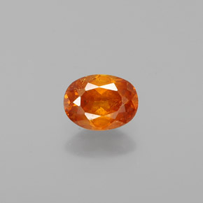 0.73 ct Orange Sphalerite Gemstone, Sphalerite Gem in Oval Facet Shape for Sale.