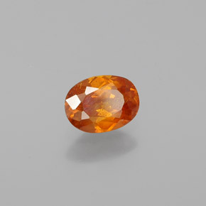 0.73 ct Orange Sphalerite Stone, Natural Sphalerite in Oval Facet Shape for Sale