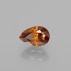 0.90 ct Yellow Sphalerite Stone, Natural Sphalerite in Pear Facet Shape for Sale