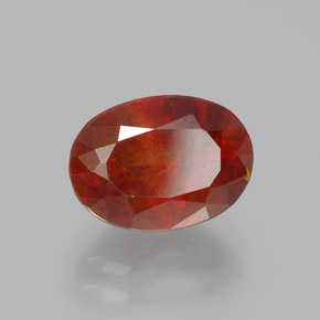 3.91 ct Orange Sphalerite Stone, Natural Sphalerite in Oval Facet Shape for Sale