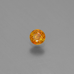 0.20 ct Gold Sphalerite Stone, Natural Sphalerite in Round Facet Shape for Sale