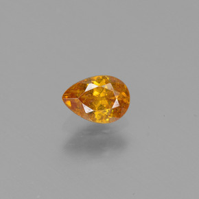 0.47 ct Gold Sphalerite Gemstone, Sphalerite Gem in Pear Facet Shape for Sale.
