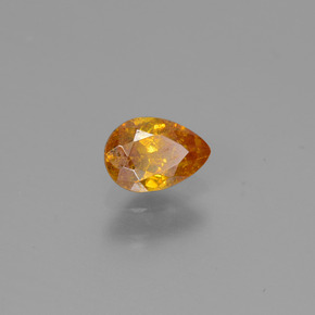 0.47 ct Gold Sphalerite Stone, Natural Sphalerite in Pear Facet Shape for Sale