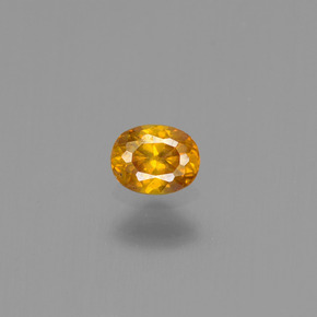 0.20 ct Gold Sphalerite Gemstone, Sphalerite Gem in Oval Facet Shape for Sale.