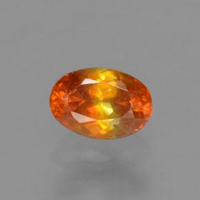 0.37 ct Orange Sphalerite Gemstone, Sphalerite Gem in Oval Facet Shape for Sale.