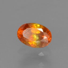 0.37 ct Orange Sphalerite Stone, Natural Sphalerite in Oval Facet Shape for Sale