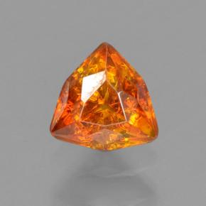 0.50 ct Orange Sphalerite Gemstone, Sphalerite Gem in Trillion Facet Shape for Sale.