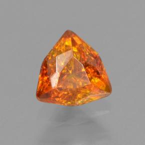 0.50 ct Orange Sphalerite Stone, Natural Sphalerite in Trillion Facet Shape for Sale