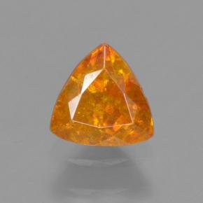 0.48 ct Yellow Sphalerite Gemstone, Sphalerite Gem in Trillion Facet Shape for Sale.