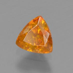 0.48 ct Yellow Sphalerite Stone, Natural Sphalerite in Trillion Facet Shape for Sale