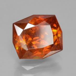 3.41 ct Orange Sphalerite Stone, Natural Sphalerite in Octagon / Scissor Cut Shape for Sale