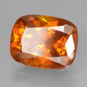 4.09 ct Orange Sphalerite Stone, Natural Sphalerite in Cushion-Cut Shape for Sale