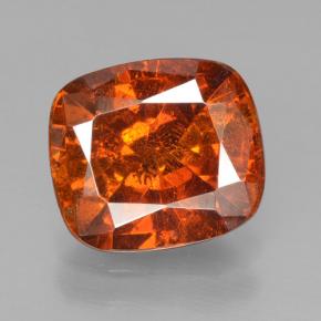 3ct Cushion-Cut Reddish Orange Sphalerite for sale thumb image of 3ct Cushion-Cut Reddish Orange Sphalerite (ID: 466462)