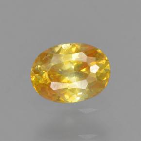 0.22 ct Yellow Sphalerite Gemstone, Sphalerite Gem in Oval Facet Shape for Sale.