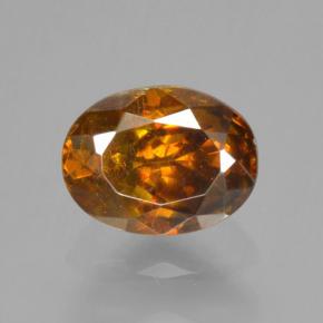 0.67 ct Brown Sphalerite Gemstone, Sphalerite Gem in Oval Facet Shape for Sale.