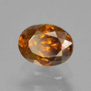 0.67 ct Brown Sphalerite Stone, Natural Sphalerite in Oval Facet Shape for Sale