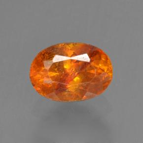 0.54 ct Orange Sphalerite Gemstone, Sphalerite Gem in Oval Facet Shape for Sale.