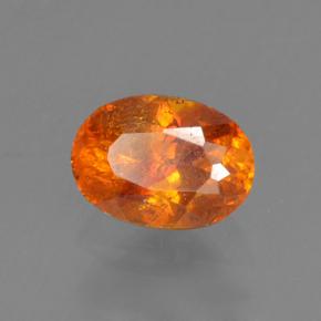 0.54 ct Orange Sphalerite Stone, Natural Sphalerite in Oval Facet Shape for Sale