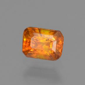 0.41 ct Orange Sphalerite Stone, Natural Sphalerite in Octagon Step Cut Shape for Sale