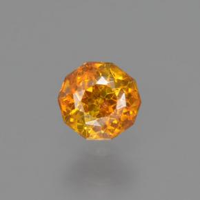 0.25 ct Orange Sphalerite Gemstone, Sphalerite Gem in Round Facet Shape for Sale.