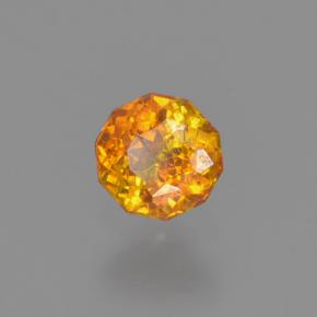 0.25 ct Orange Sphalerite Stone, Natural Sphalerite in Round Facet Shape for Sale