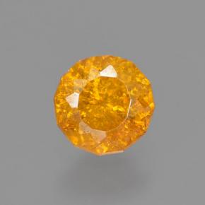 0.40 ct Orange Sphalerite Gemstone, Sphalerite Gem in Round Facet Shape for Sale.
