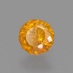 0.40 ct Orange Sphalerite Stone, Natural Sphalerite in Round Facet Shape for Sale
