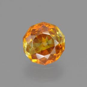 0.41 ct Orange Sphalerite Gemstone, Sphalerite Gem in Round Facet Shape for Sale.