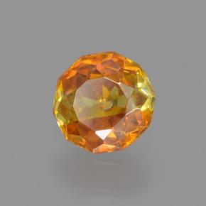 0.41 ct Orange Sphalerite Stone, Natural Sphalerite in Round Facet Shape for Sale
