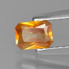0.39 ct Orange Sphalerite Stone, Natural Sphalerite in Octagon / Scissor Cut Shape for Sale