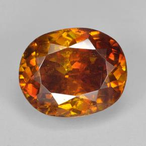 Deep Brownish Orange Sfalerite Gem - 7.3ct Ovale sfaccettato (ID: 502065)