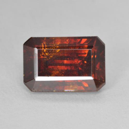 Sfalerite arancione da 5,04 ct, taglio ottagonale da 11 x 7,4 mm dal Congo, Photo A