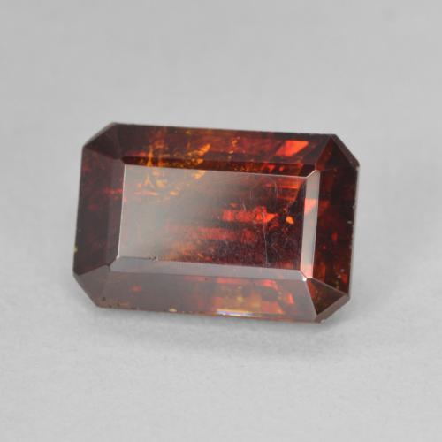 5.04 ct Orange Sphalerite Stone, Natural Sphalerite in Octagon Step Cut Shape for Sale