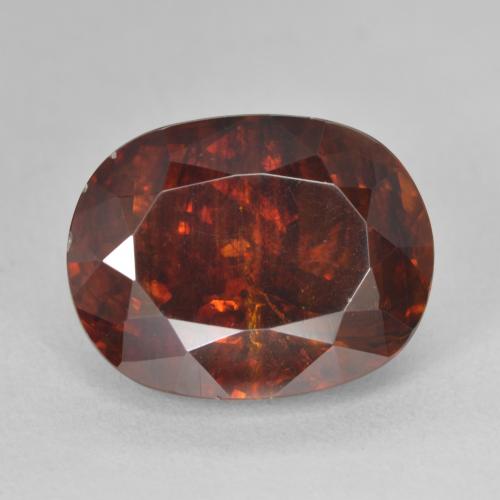 Sfalerite arancione da 12,19 ct, taglio ovale da 14,9 x 11,6 mm dal Congo, Photo A