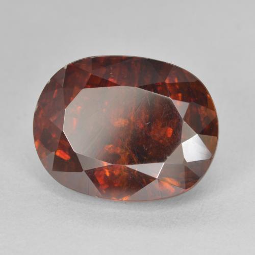 12.19 ct Orange Sphalerite Stone, Natural Sphalerite in Oval Facet Shape for Sale