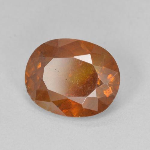 4.33 ct Orange Sphalerite Stone, Natural Sphalerite in Oval Facet Shape for Sale