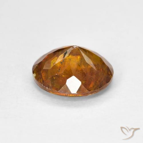 Sphalerite Gemstone in 8.5 mm (calibrated) Size for Sale, Sphalerite Stone in Medium Dark-Orange Color