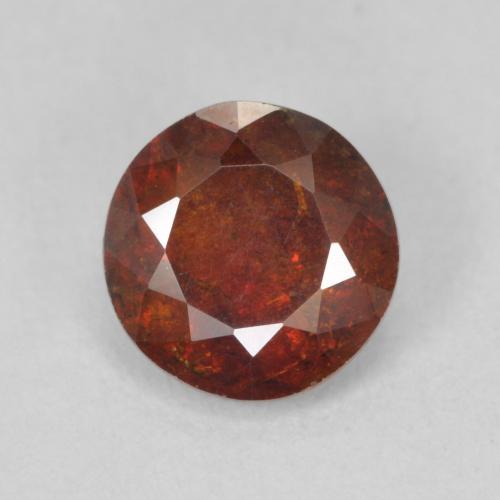 1.68 ct Orange Sphalerite Gemstone, Sphalerite Gem in Round Facet Shape for Sale.
