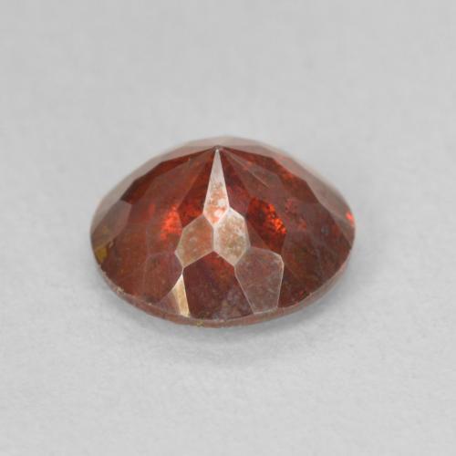 Sphalerite Gemstone in 7 mm (calibrated) Size for Sale, Sphalerite Stone in Deep Reddish Orange Color