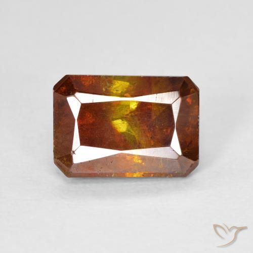 Sfalerite arancione da 3,36 ct, taglio ottagonale da 9,3 x 6,5 mm dal Congo, Photo A