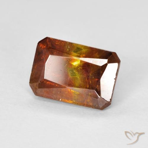 3.36 ct Orange Sphalerite Stone, Natural Sphalerite in Octagon Step Cut Shape for Sale