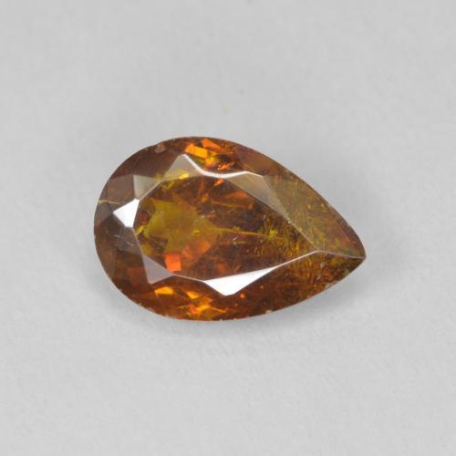 1.97ct Natural Medium Orange Sphalerite, Pear Shape, SI-I1
