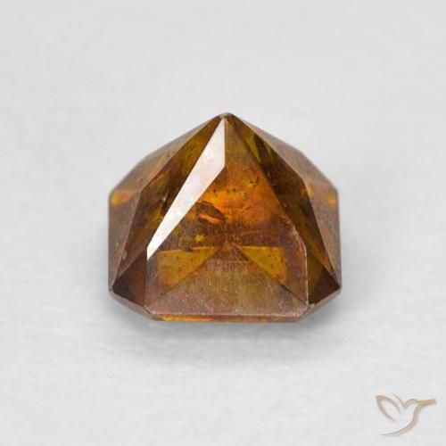 Sphalerite Gemstone in 5 x 5 mm (calibrated) Size for Sale, Sphalerite Stone in Earth Orange Color