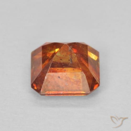 Sphalerite Gemstone in 5.9 x 5.6 mm Size for Sale, Sphalerite Stone in Deep Orange Color