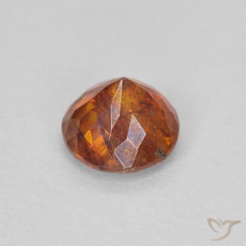 Sphalerite Gemstone in 5.5 mm (calibrated) Size for Sale, Sphalerite Stone in Reddish Orange Color